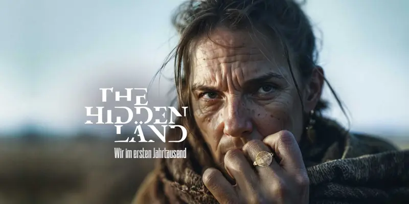 Key visual The Hidden Länd with a weathered face