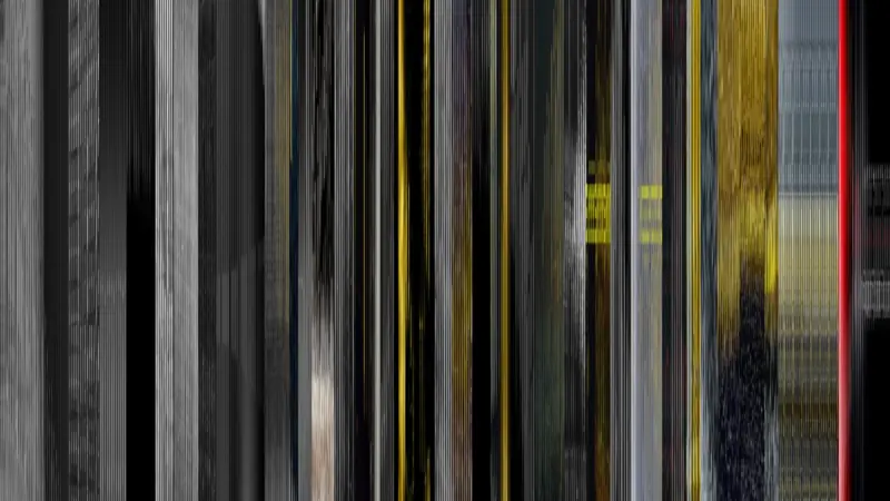 Vertical streaks of light and colour